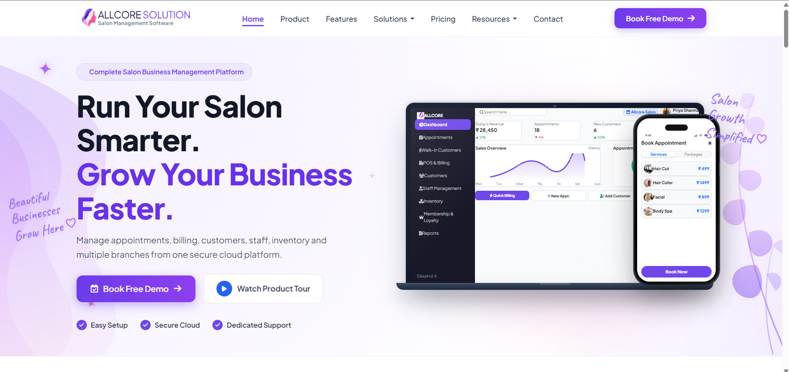 Saloon management System